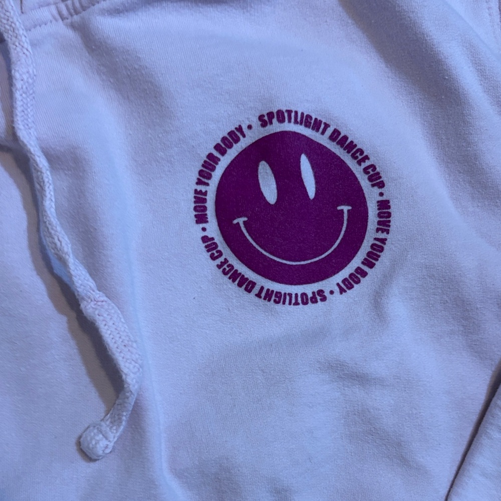 Pink Dance Hoodie with Smiley Face Logo🩵 - Picture 3 of 6